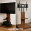 2 Tier Wooden Adjustable TV Floor Stand With 2 Shelves