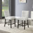 Roundhill Furniture Cavira 5-Piece Modern Faux Marble Dining Set, Counter Height Table With 4 Upholstered Chairs-123033681