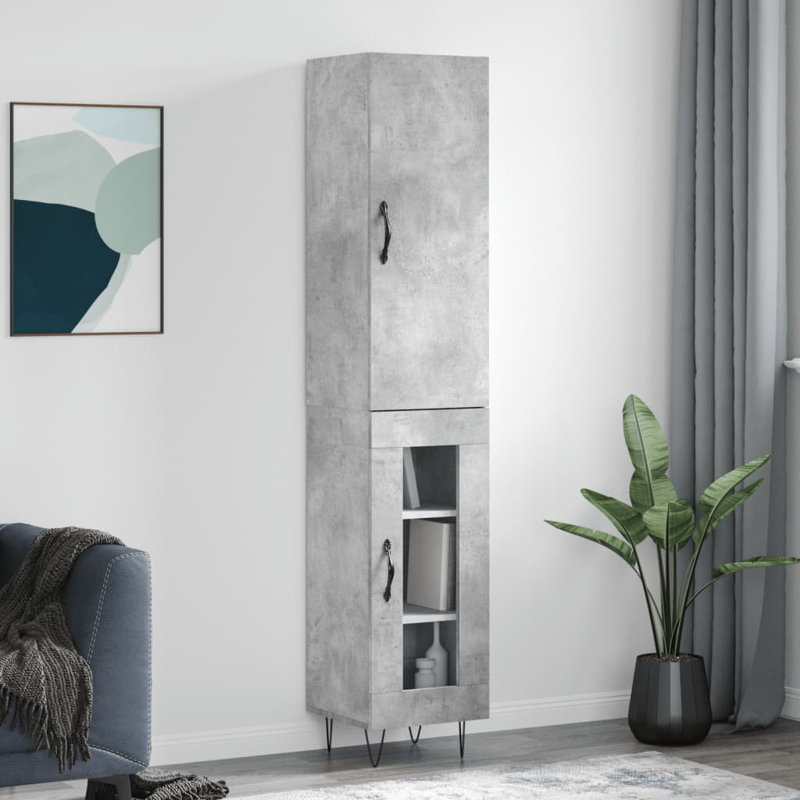 34.5cm Sideboard, Concrete Grey