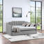 Lit rembourré en velours gris, lit de jour simple en velours avec couchette, canapé en bois massif gris