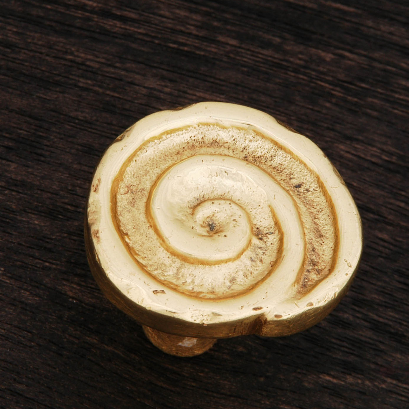 Swirl Knob CK Series, Polished Brass