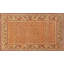 Tapis rétro en laine fait à la main beige / brun / orange Samarkand Mid-Century 3 pi 9 po x 6 pi 3 po