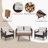 Aadyanth Acacia Wicker 4 - Person Patio Conversation Set with Cushions-329438716