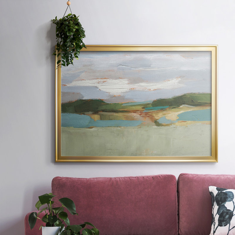«High Noon Vista Study II», toile tendue avec châssis, Or, H 30 po x l 44 po x P 1,5 po