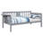 Jeikobus Wood Twin Daybed with Drop-down Tables Gray-1259238907