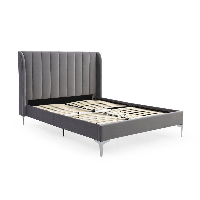 Iva Upholstered Bed, Grey, Super King (6')