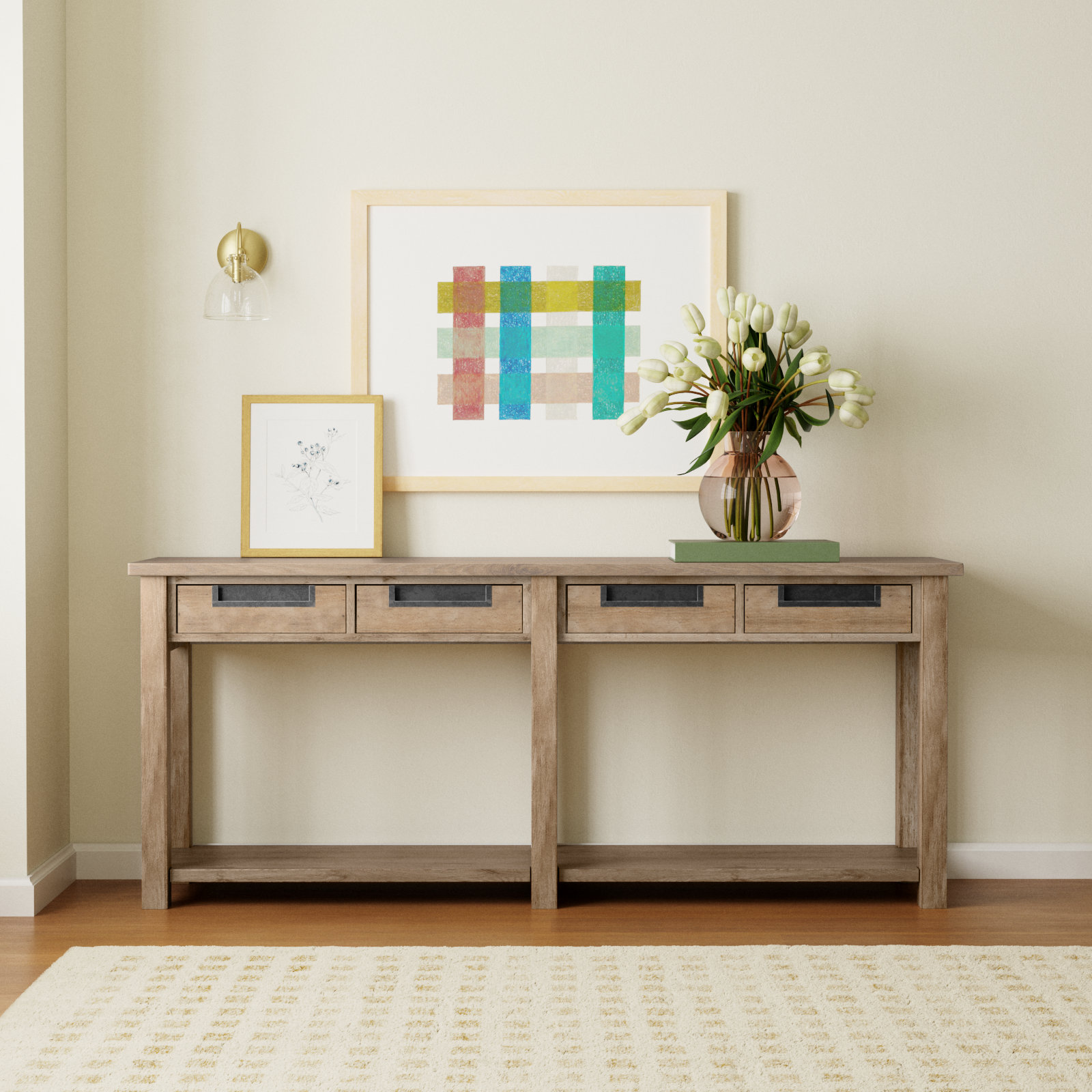 Alex 72'' Solid Wood Console Table