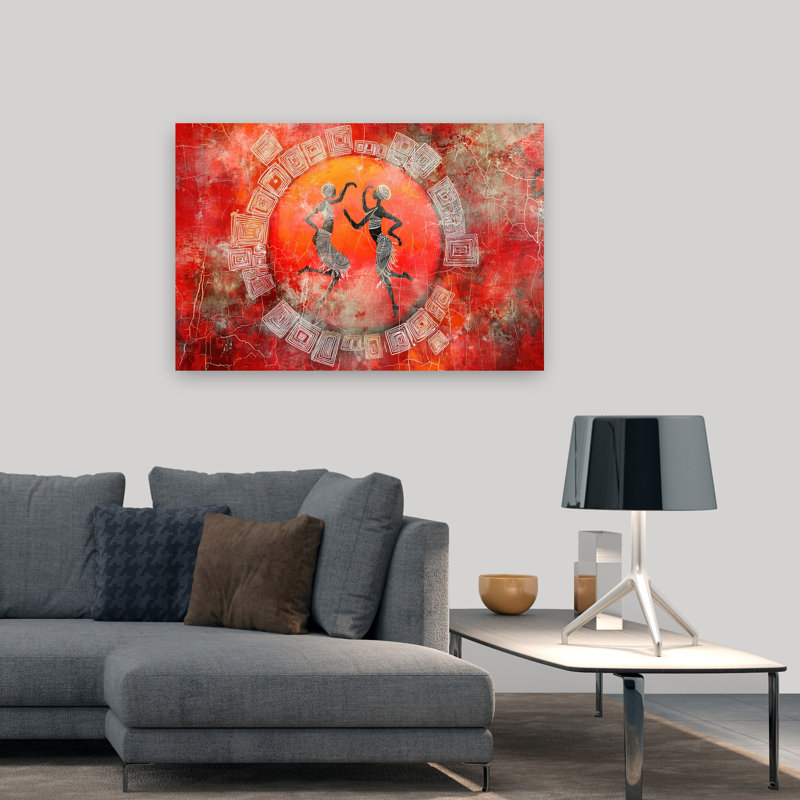 Art africain, paysage africain, 32" H x 48" W