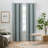 Eclipse Blackout Curtains, Pembroke Faux Linen Grommet Window Curtains, 63 in long x 42 in wide, Thermal Insulated and Noise Reducing Curtains for Living Room, Bedroom or Media Room, 2 Curtain Panels, Stormy Blue-90147507-90147500