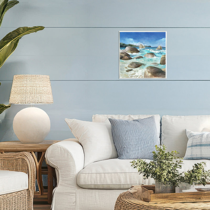 Plaque murale «Low Tide Rocks on Shore» par Mauro Devereaux