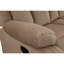 Fauteuil inclinable enduit avec support lombaire supplémentaire et base en acier inoxydable et mousse - beige