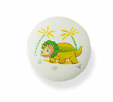 (Paquet de 5) Poignée tricératops 1 1/2 po Happy Dino