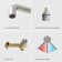 Circular Wall Mounted Optional Single-handle Bathroom Faucet