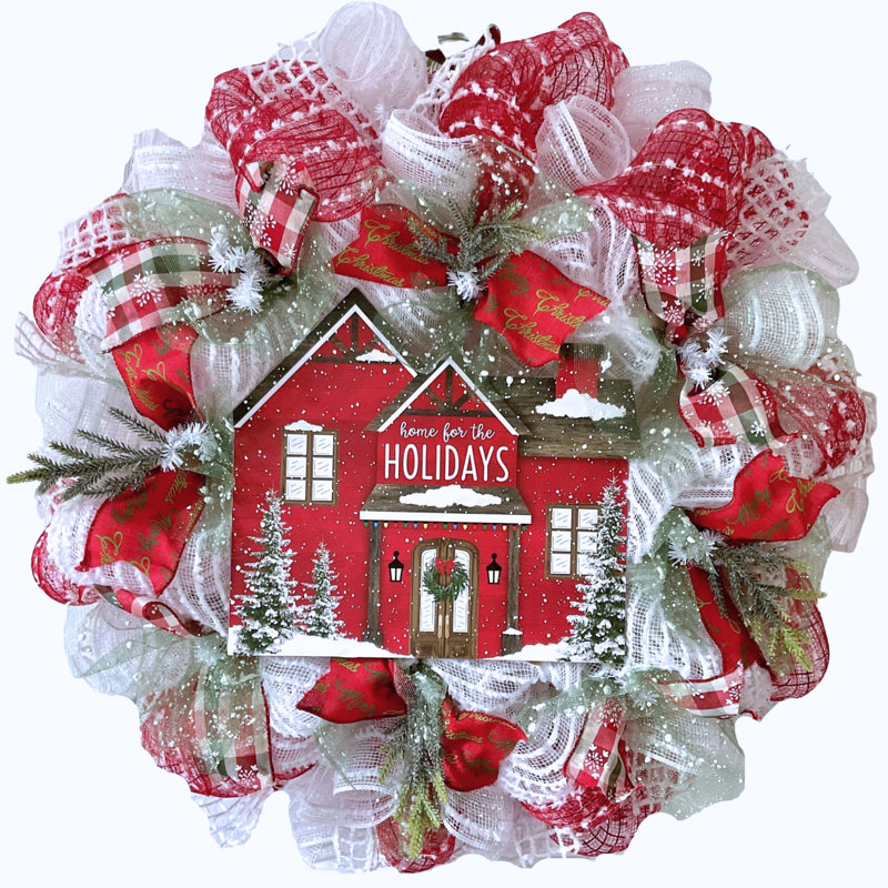 Couronne de Noël pour les fêtes, 28 Inch