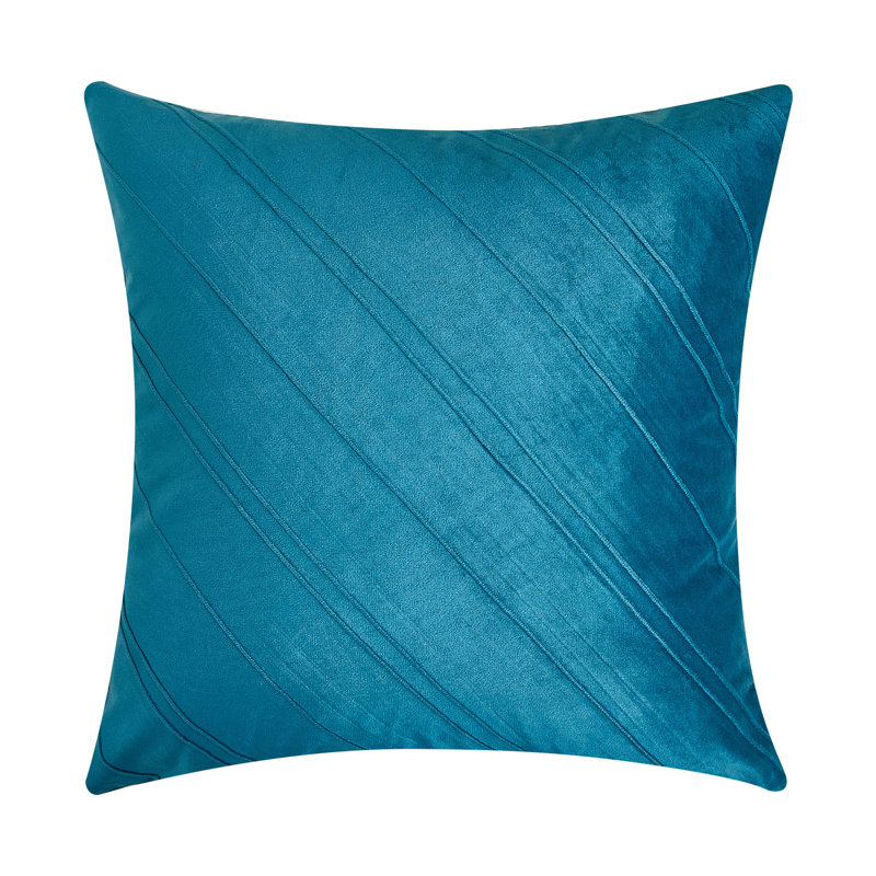 Warisi Velvet Throw Pillow, Polyester/Polyfill, Teal, 20" x 20"