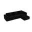 Lit modulaire de 118 pouces convertible pour trois personnes avec repose-pieds, velours velours côtelé, mousse à haute densité, soutien inspiré, confort, sans assemblage, pour plusieurs pièces