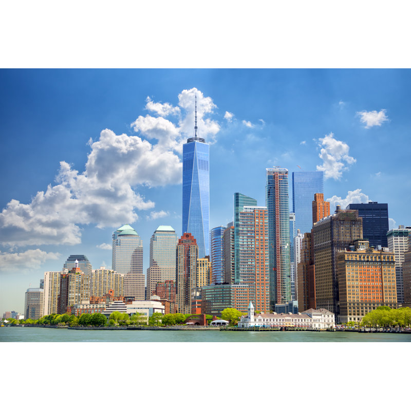 «Zujey Manhattan Skyscrapers on Canvas» par Dibrova, photographie, H 8 po x l 12 po