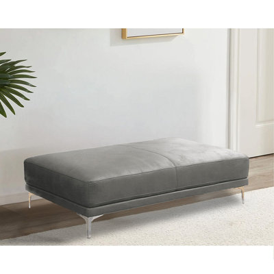 Repose-pieds rectangulaire en similicuir de 66 po de largeur Aprille