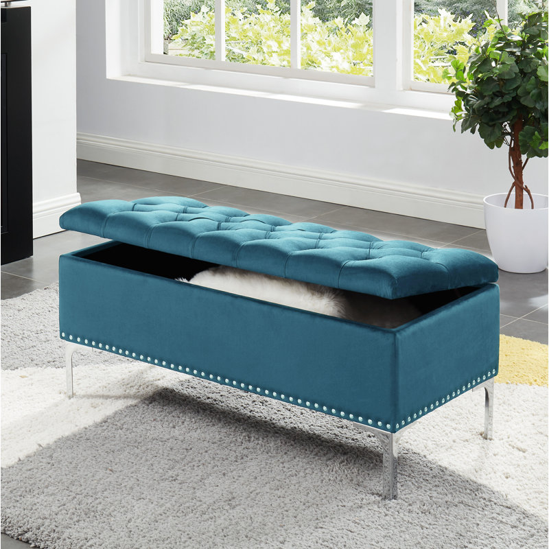 Banc de rangement Carmel Barrie, Bleu