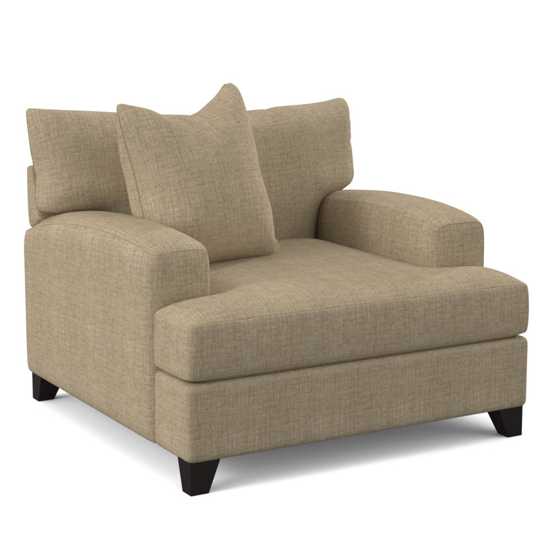 Fauteuil en polyester l 48 po Zani, Napa taupe chenille