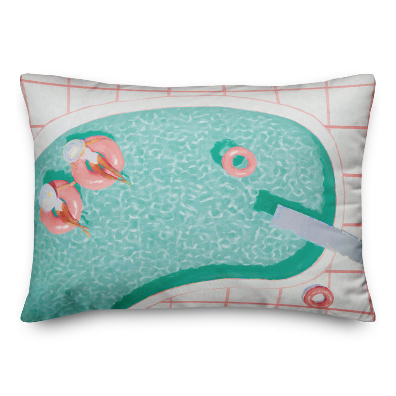 Girls at The Pool Rectangular Pillow Cover & Insert