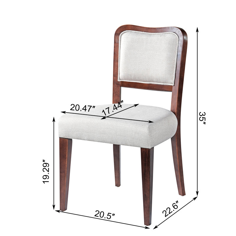 Finition noyer, rembourrée, 2, chaises de salle à manger, sièges confortables de côté élégants traditionnels, dossiers, événements formels 2, sièges rembourrés traditionnels, fabrication solide, polyvalente, décoration intérieure