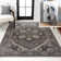 Sarok Ornate Large Medallion Machine-Washable Green/Navy/Cream Rug