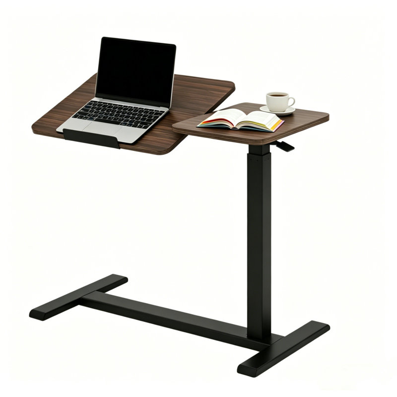 Bureau mobile à hauteur réglable noyer, Walnut/Black