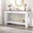 Farmhouse Console Table for Behind Couch, 54-Inch Long Entryway Table with Drawers & Open Storage Shelf-1247914172