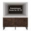 Buffet 62 po en bois massif avec panneau de porte sculpté à la main, brun noyer