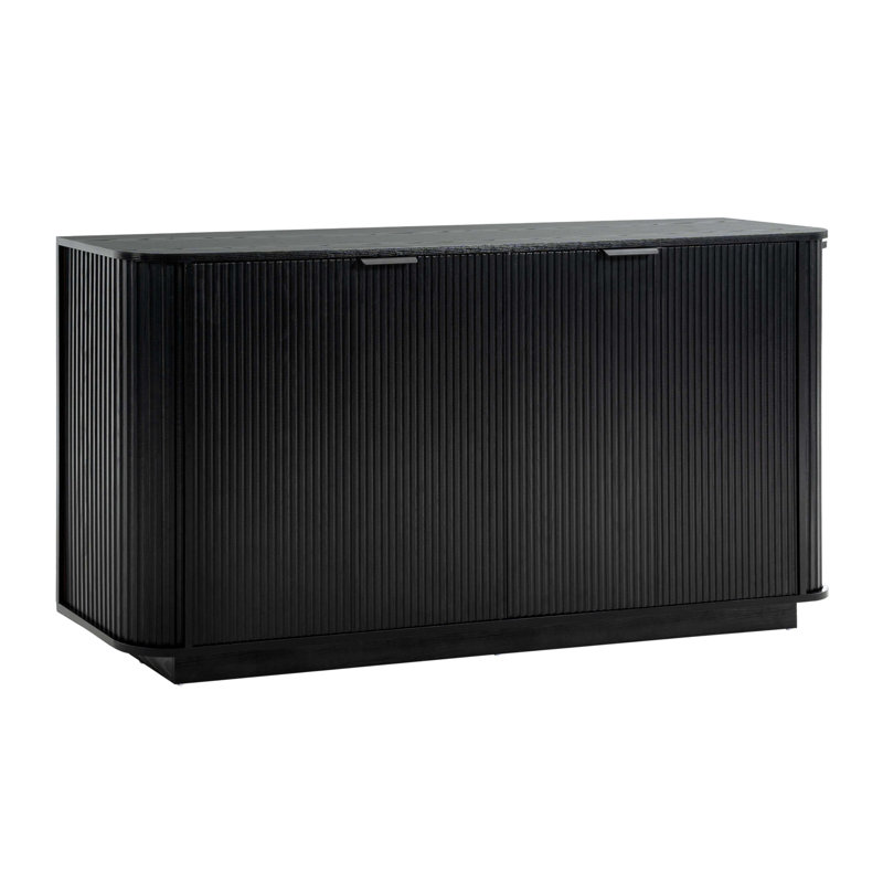 Buffet de rangement ondulé 63 ", Noir