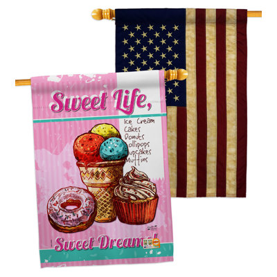 Double Sided 40'' H x 28'' W Polyester House Flag