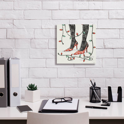 'Holiday Fashionistas 7' by Anne Tavoletti Canvas Wall Art, 12" x 12"