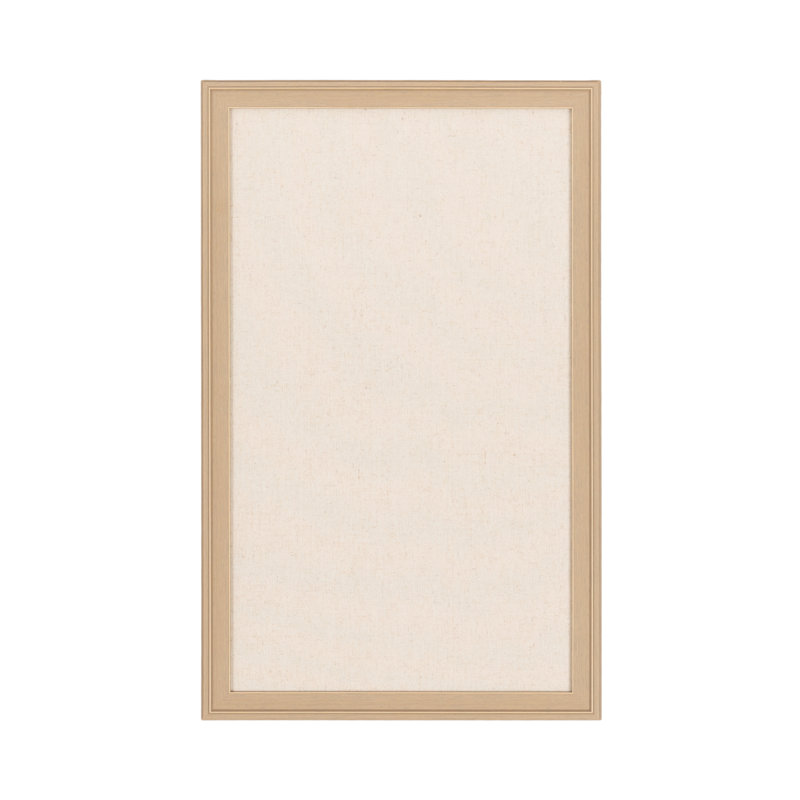 Tableau d'affichage en tissu avec cadre Oakhurst, 24" H x 15" L, Noir
