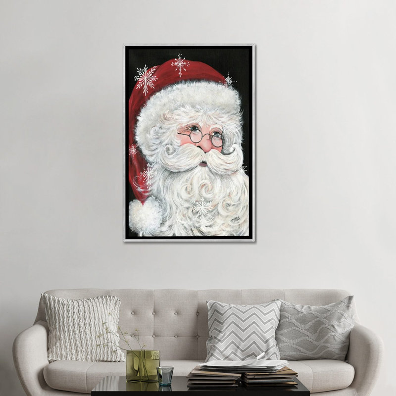 «Old Tyme Santa», reproduction d'art sur toile encadrée, H 48 po x l 32 po, Impression encadrée sans passe-partout