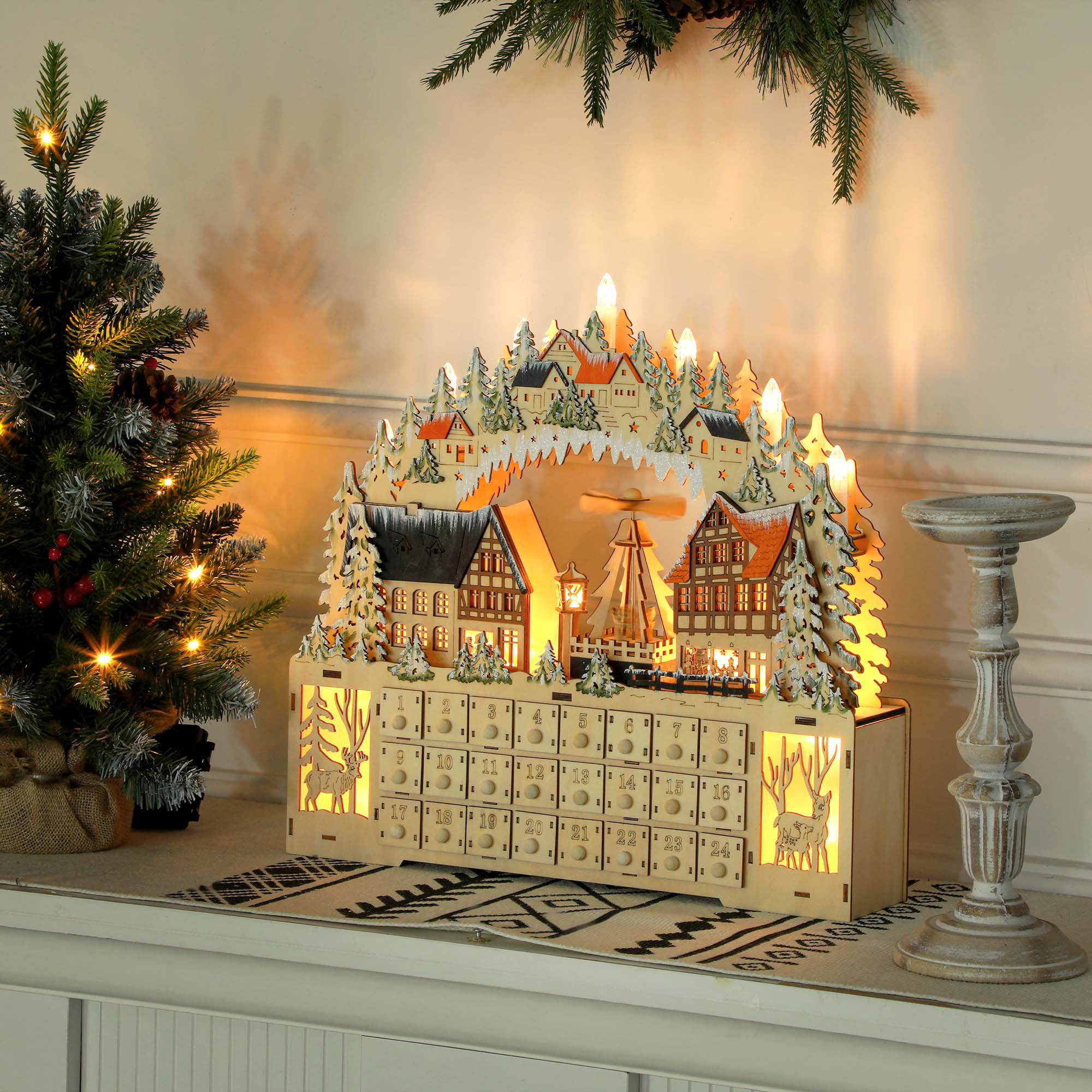 One Allium Way® Christmas Light Up Reusable Holiday Decoration Advent