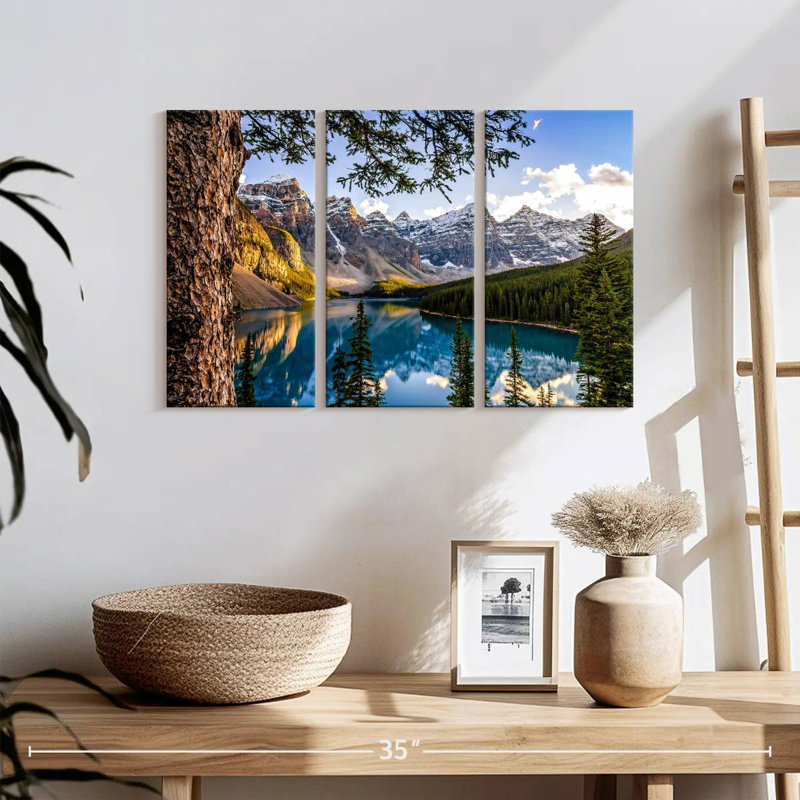Paysage du lac Alvord Morain, H 32 po x l 50 po