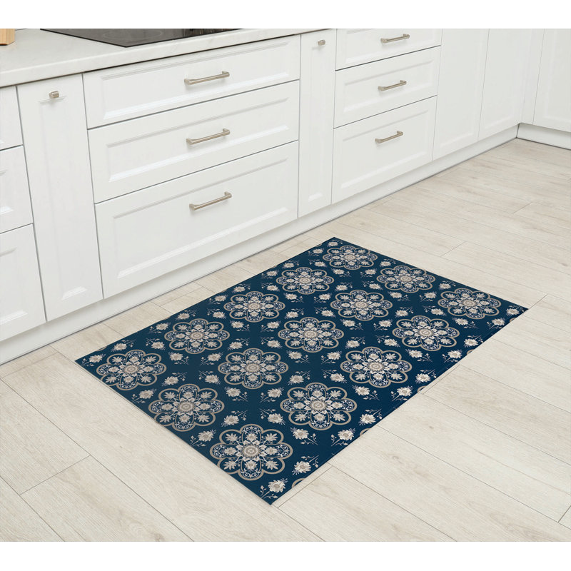 Tapis de cuisine Skye, Bleu, Rectangle 4pi x 6 pi