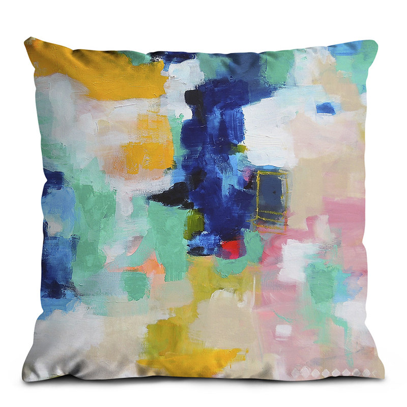 Charlie House Picket Fence By Amira Rahim Square Pillow Cover