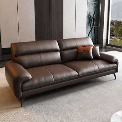 Picture color Faux Leather Standard Sofa bed cushion couch