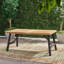 Table de salle à manger, panneau de lattes extérieur pour salle à manger d'extérieur naturelle et grise résistante aux intempéries