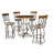 Jefferson 5 Piece 36" Round Pub Table Dining Set