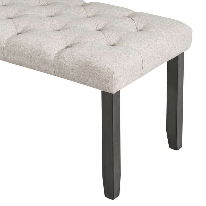 Ensemble de 6 tables de salle à manger de style campagnard avec table rectangulaire en bois 72 po, Grey