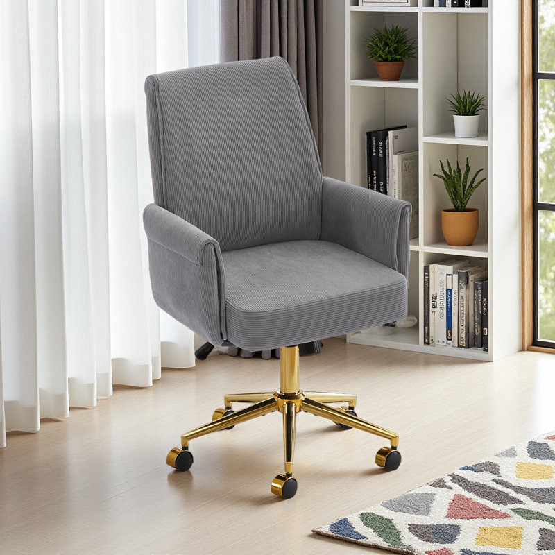 Mid-Back Liftable Office Chair And Ergonomically Designed, Is An Excellent Choice For Working, Studying Or Relaxing, Gray