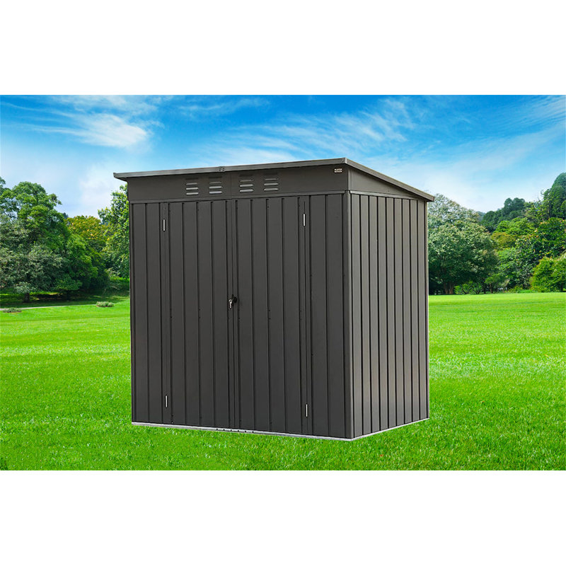 Remise de rangement en métal l 6 pi x P 3 pi, H 72 po x l 75 po x P 54 po
