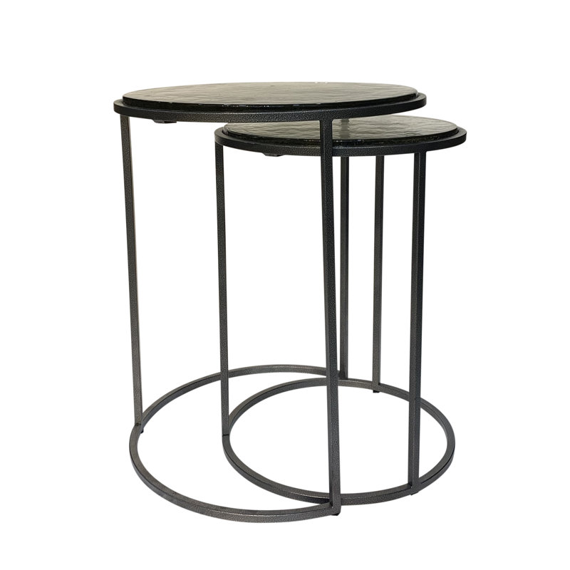 Alga Glass Top Nesting Tables
