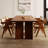 Nut-brown Rectangular Solid Wood Dining Table-1968567780