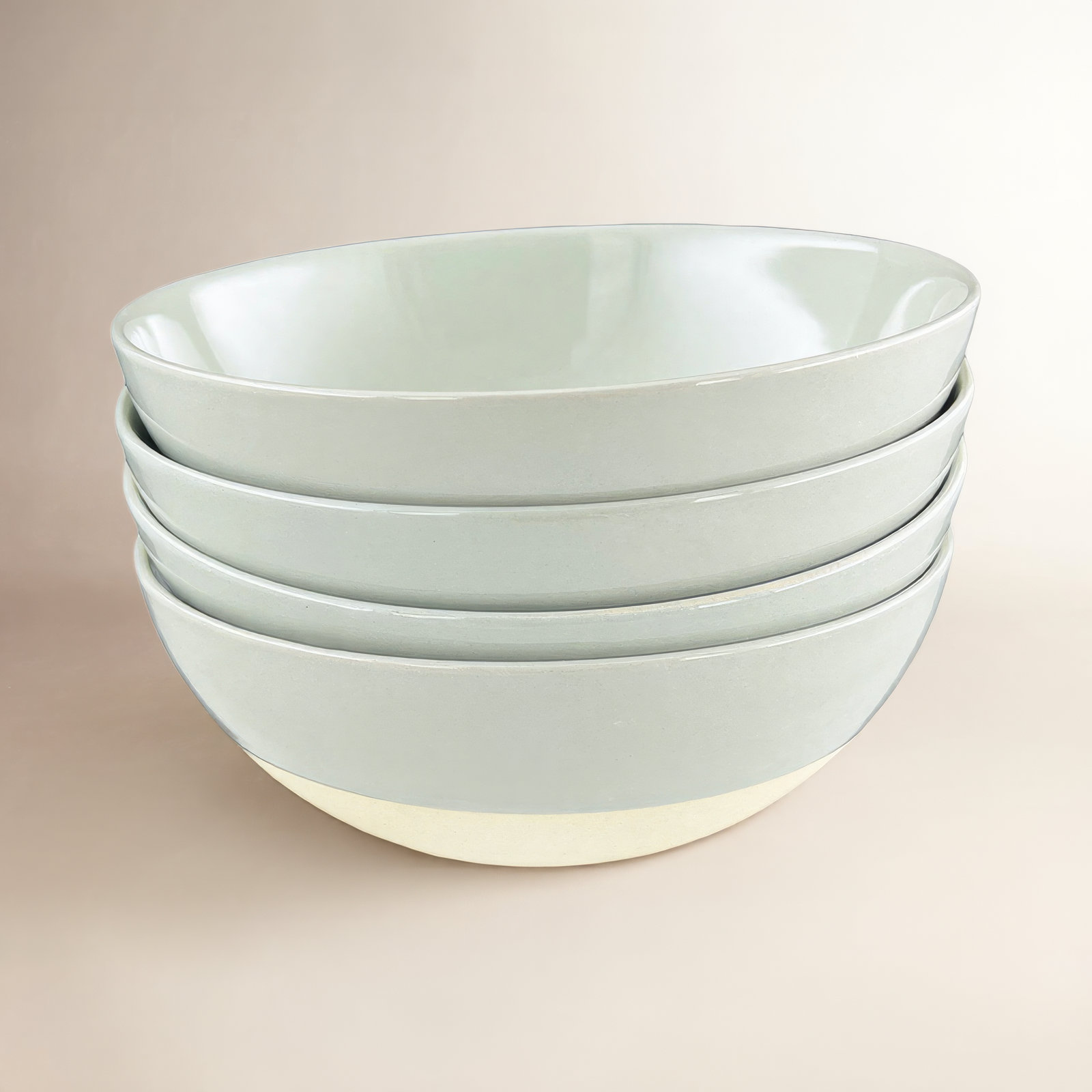 Canvas Home Shell Bisque Porcelain Cereal Bowl 24oz, Gray