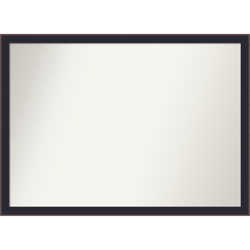 Havana Black Bronze Non-Beveled Framed Wall Mirror, 29.5" x 40.5"