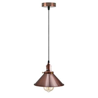 Plumeria 1 - Light Copper Cone Pendant